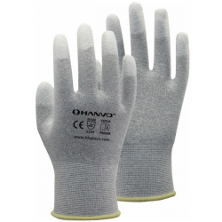 SMK 221507 Антистатические перчатки трикотажные, нейлоновые, с покрытием пальцев, размер XL